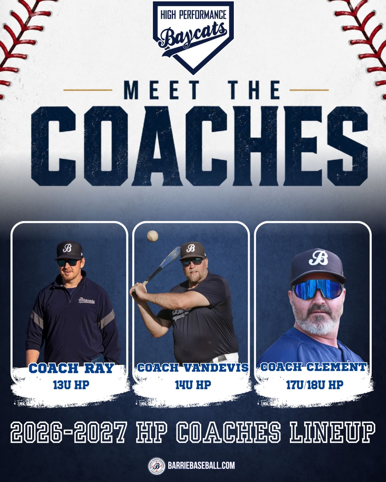 The 2026-2027 High Performance season is taking shape, and we’re proud to officially introduce the coaches leading the way.

13U HP - Coach Christian Ray
14U HP - Coach Brand Vandevis
17U/18U HP - Coach Trevor Clement

This group brings a strong mix of experience, leadership, and commitment to player development. Each coach is dedicated to building a competitive environment while continuing to support the growth of every athlete on and off the field.

Help us welcome our new HP Coaches Lineup for next season!